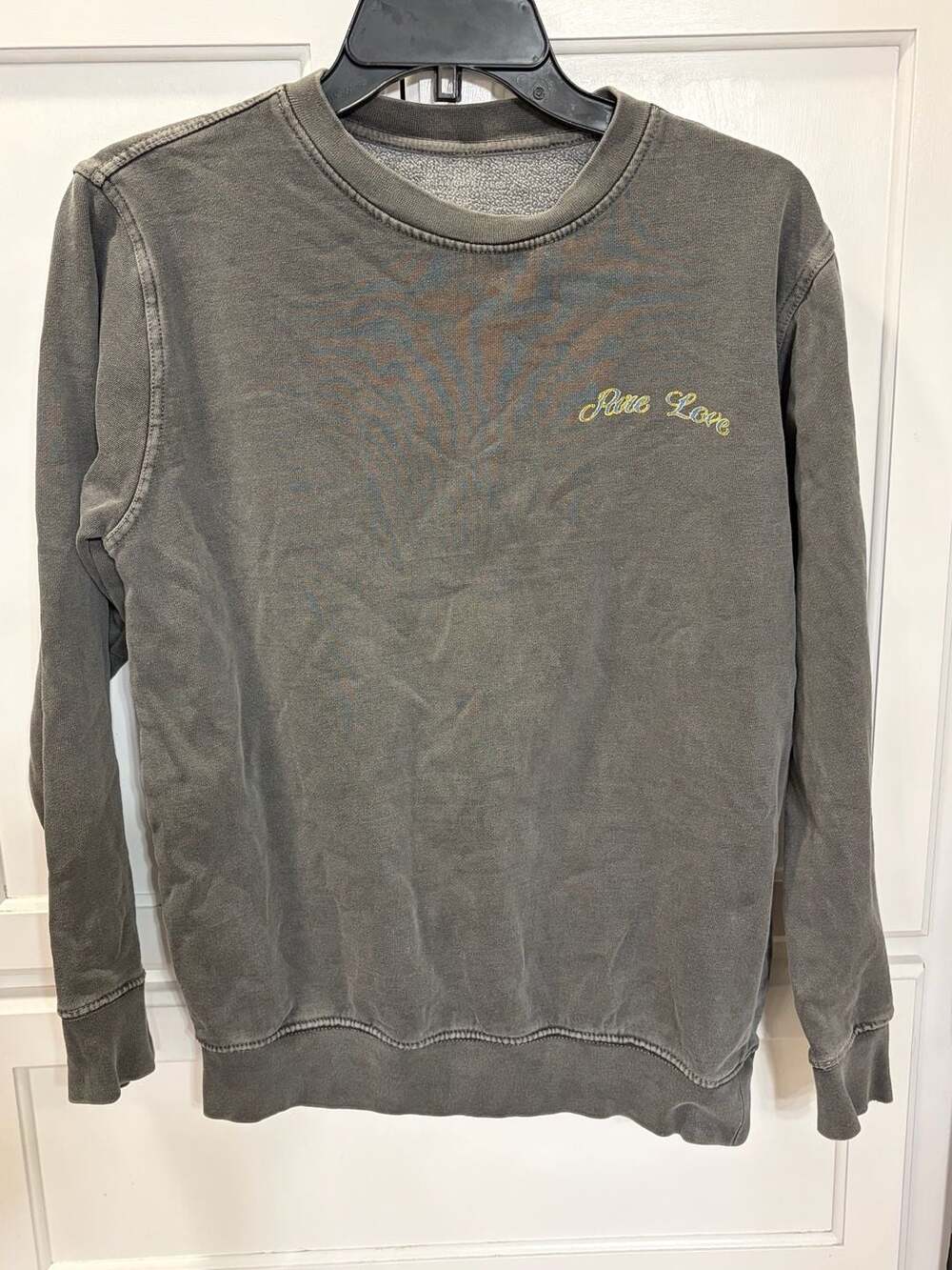Urban Outfitters Pure Love Tiger Graphic Sweatshirt Size M Washed Black Y2K